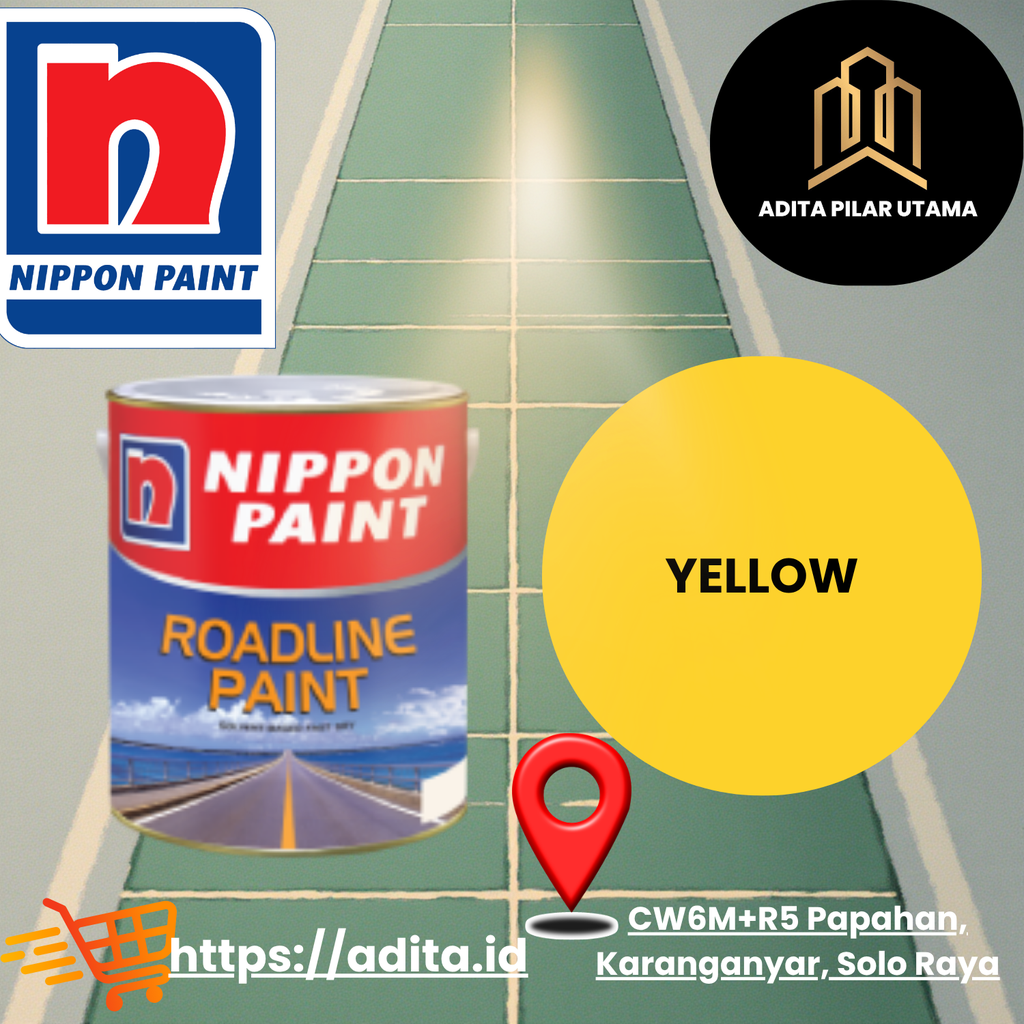 Nippon Roadline - Cat Marka Jalan Kuning (1Kg) (AA)