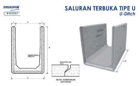 U DITCH BETON 40X40X120CM (AA)