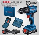 MESIN BOR CORDLESS BOSCH DRIVER GSB 185-Li 13mm 18v (AA)