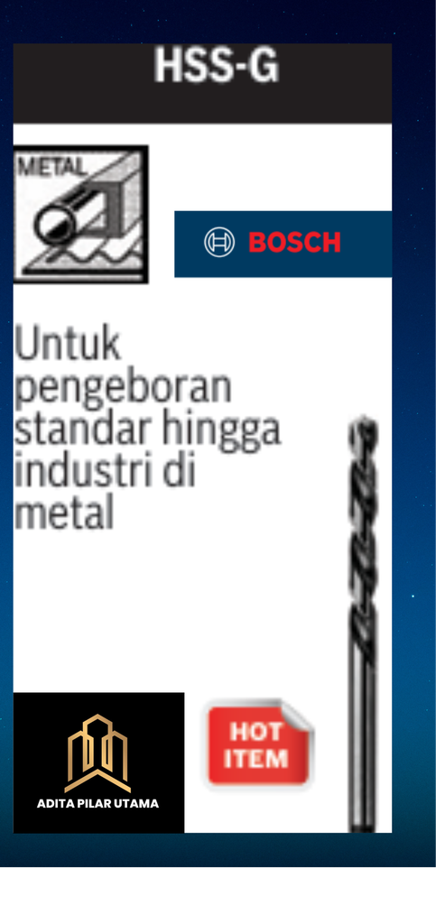 MATA BOR BESI BOSCH HSS-G  3mm (AA)