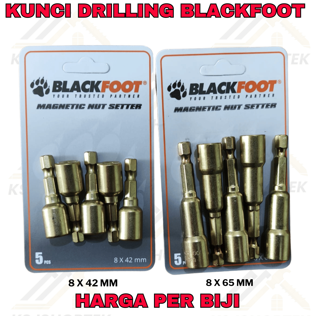 KUNCI ROOFING ALAT 8X65mm BLACK FOOT  (1 PC)