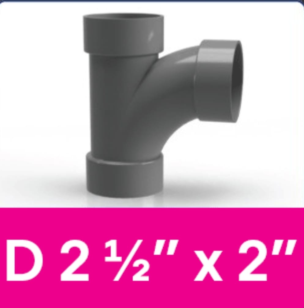 TEE WAY RDS TEE 2 1/2X 2 INCH RUCIKA D (AA)