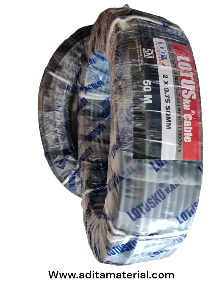 NYMHYO 2X 0.75 HITAM SUPERERA 50Y/45M - ROLL SERABUT (AA)