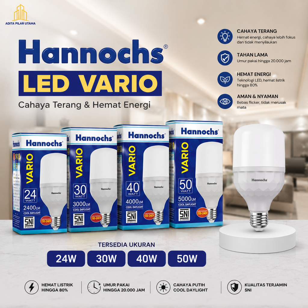Led Vario 50W Hannochs E27 (AA)