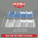 DR.SHIELD NOK SINGLE WALL OD 1000 TRIMDECK WARNA (PUTIH/BIRU) 1.2MM EF 100CM (AA)