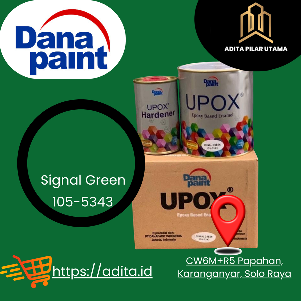 Epoxy Base Enamel UPOX SIGNAL GREEN (0.9 liter/set) (AA)