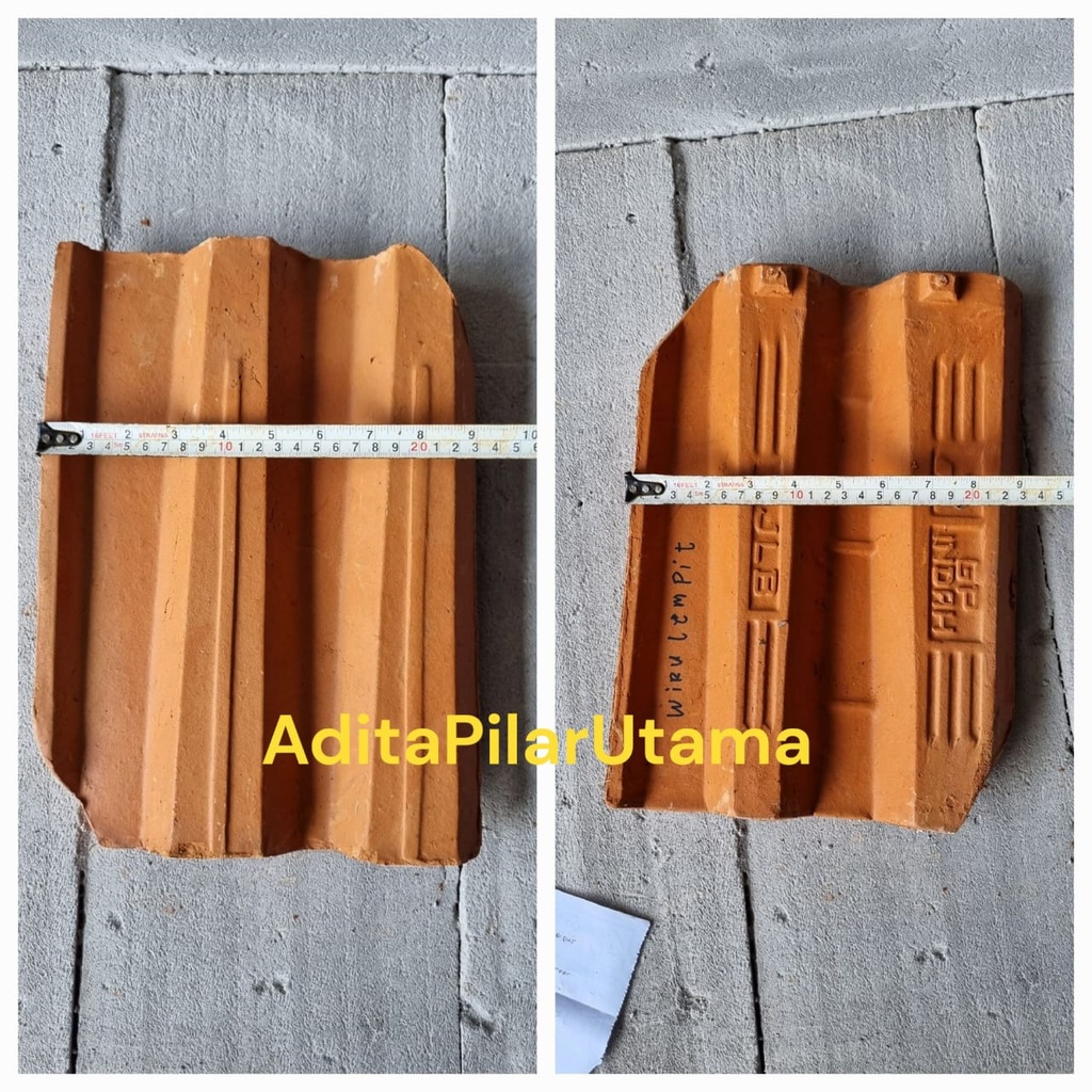 GENTENG TANAH LIAT WIRU KOTAK 30X23CM (22BJ/M2)