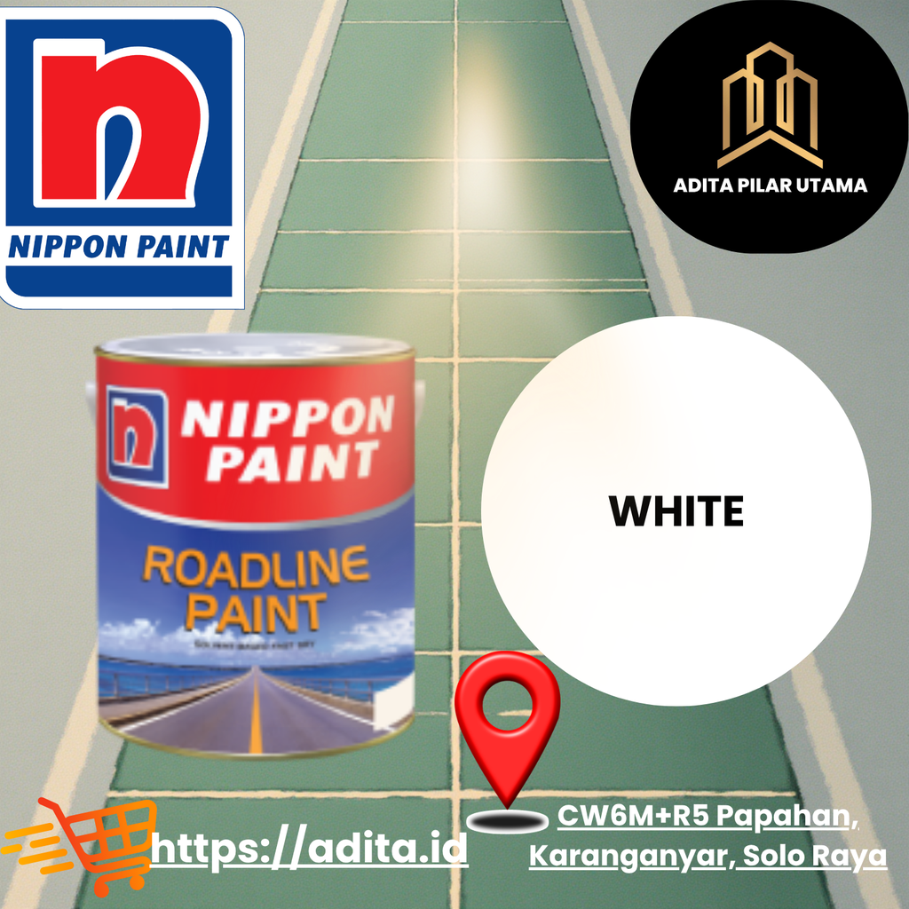 Nippon Roadline - Cat Marka Jalan Putih Galon (5KG) (AA)