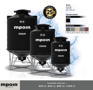 Mpoin Tandon Mpoin Drain (Tangki Bebas Kuras+Kak) D600 Vol 550lt (AA)