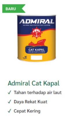 AVIAN ADMIRAL CAT KAPAL RED UNTUK KAYU & BESI 1KG (AA)