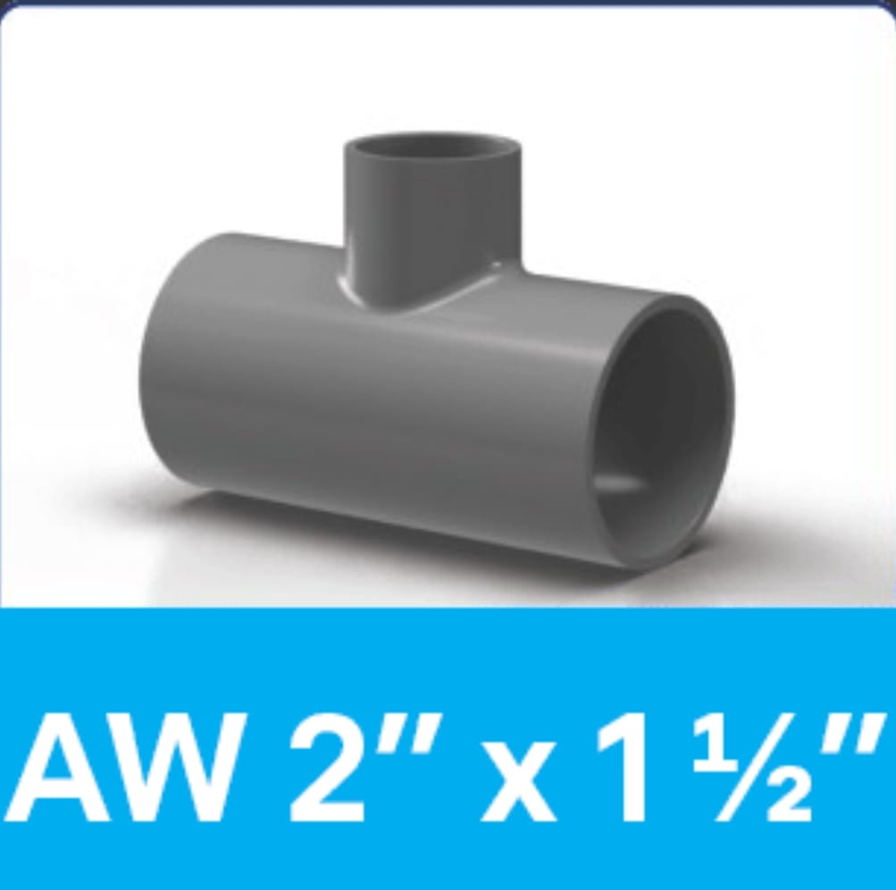 TEE 2 X 1 1/2 INCH RUCIKA AW (AA)