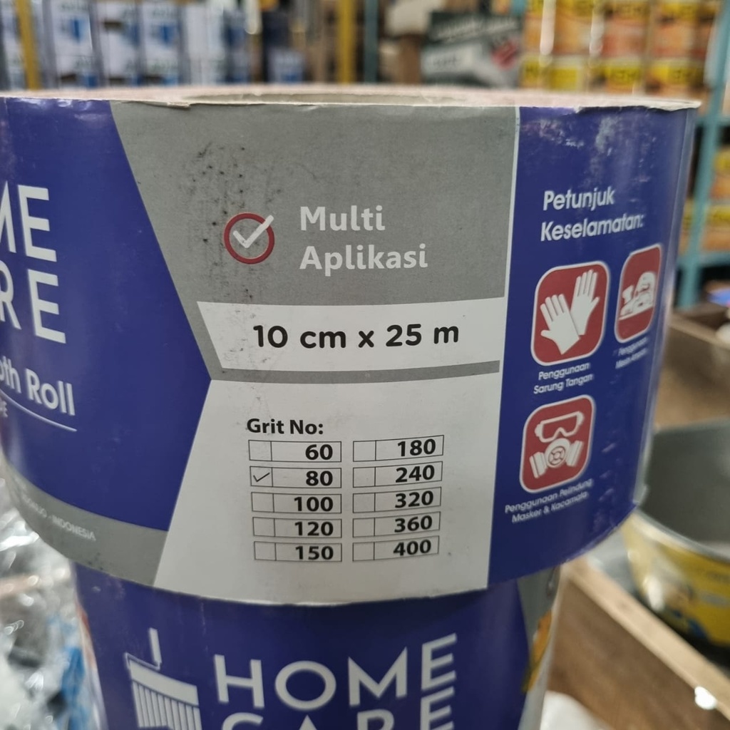 Amplas Roll  80 Cloth Kain (10cmX25m) HomeCare (AA)