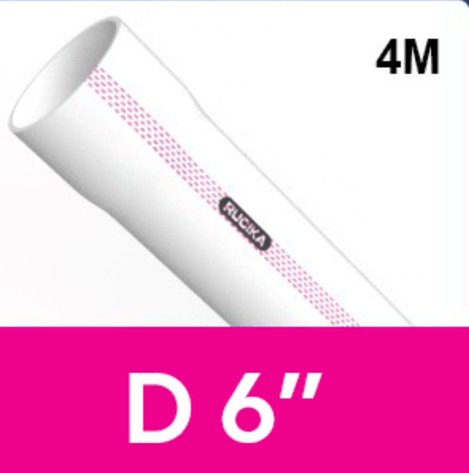 PIPA PVC D 6 DIM RUCKA D PUTIH (AA)