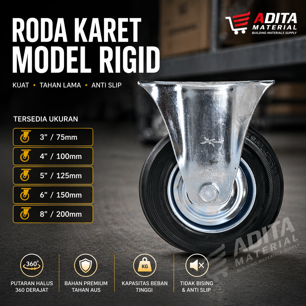 RODA KARET 4 INCH RHJ - R100 (AA)