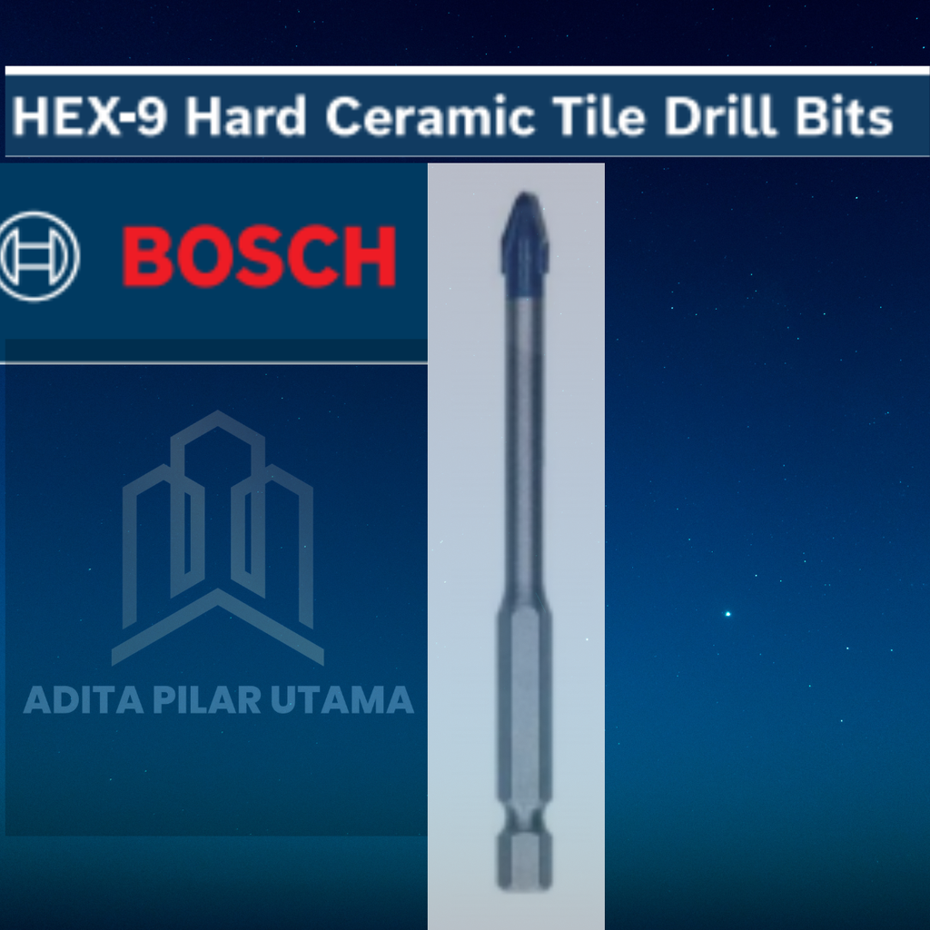 BOSCH MATA BOR BETON 6mm x 9mm HEX-9 HARD CERAMIC GRANIT (AA)