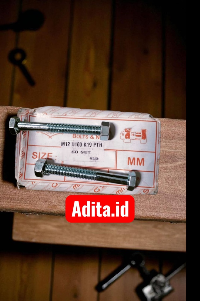 MUR BAUT PUTIH M12X100 (AA)