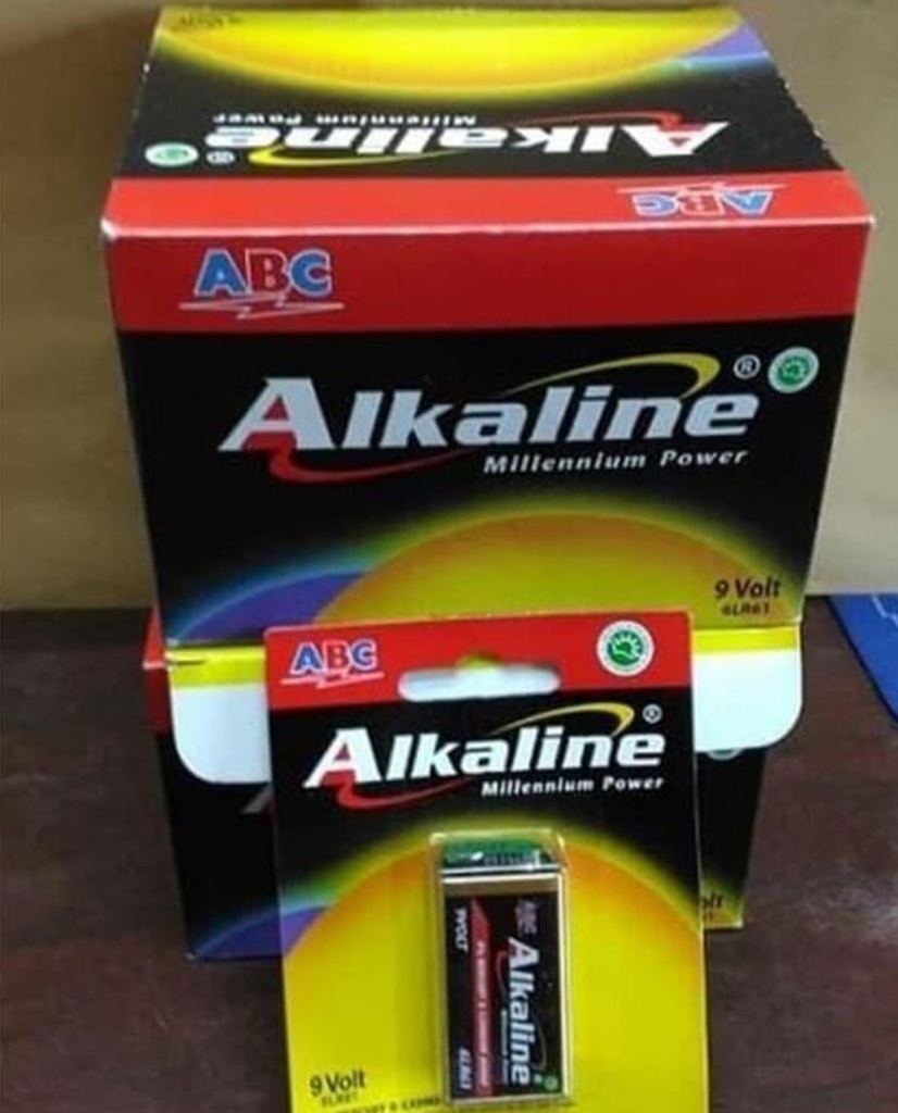 BATERAI Baterai 9V ABC ALKALIN (AA)