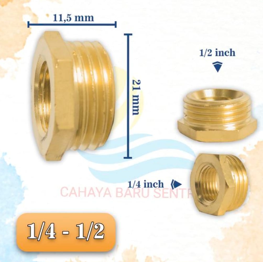 NEPEL 1/4D X 1/2L KUNINGAN- OVER LOOP RING (AA)