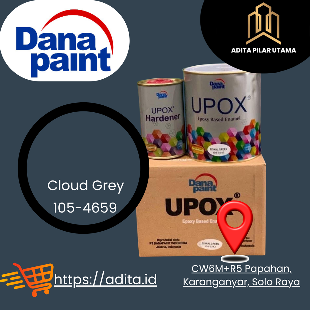 Epoxy Base Enamel UPOX COULD GREY 105-4659 (0.9 liter/set) (AA)