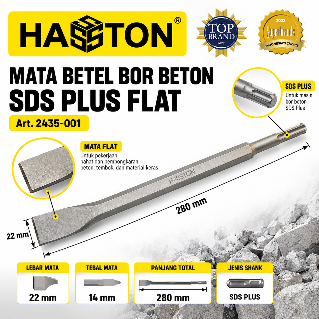 MATA BETEL BOR BETON SDS HASSTON 22x14x280 (AA)