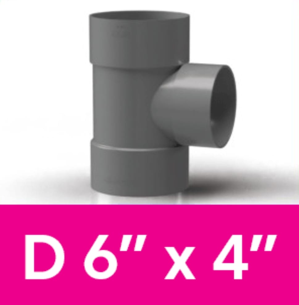 TEE 6 X 4" RUCIKA D (AA)