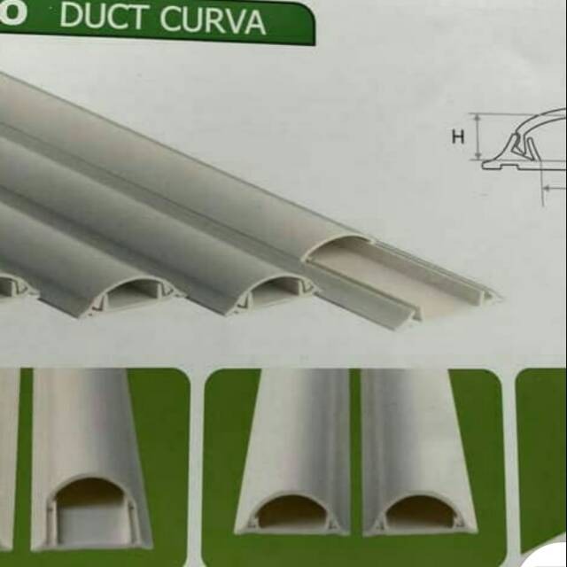 KABEL DUCT OVAL 16x65mm Panjang 1m (AA)