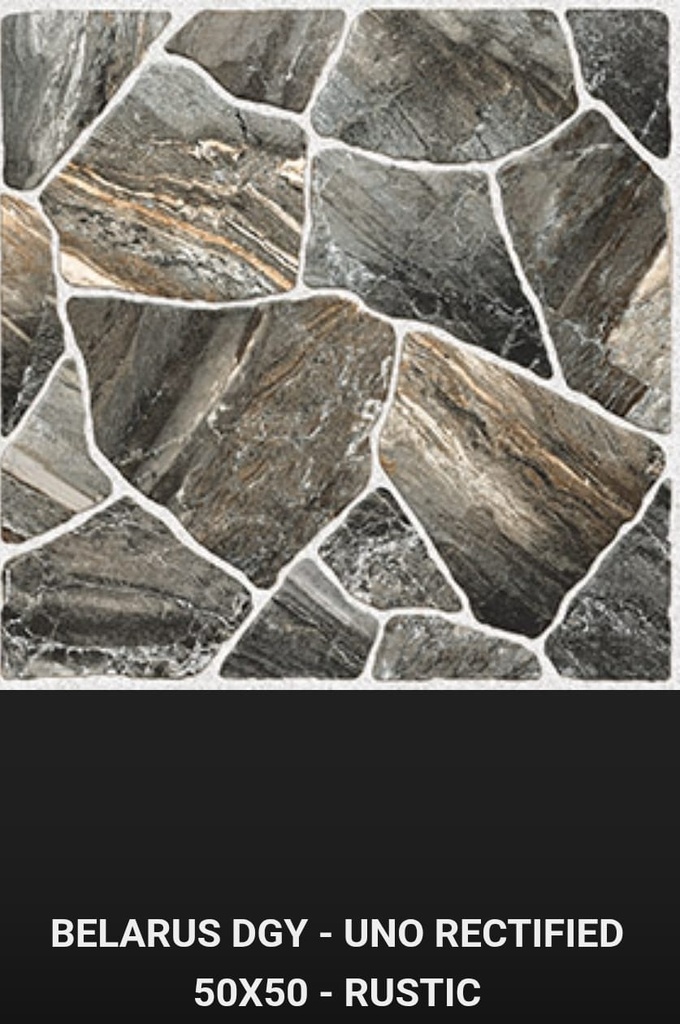 KERAMIK 50/50 BELARUS DGY - UNO RECTIFIED - RUSTIC- KASAR (AA)