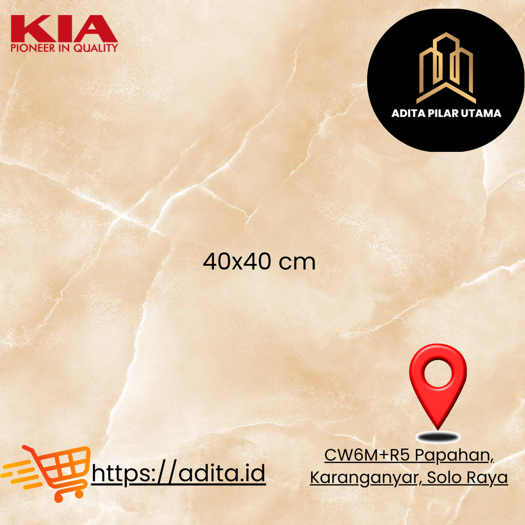 KERAMIK 40/40 KIA QATAR BEIGE KW1 1DOS=6LBR (AA)