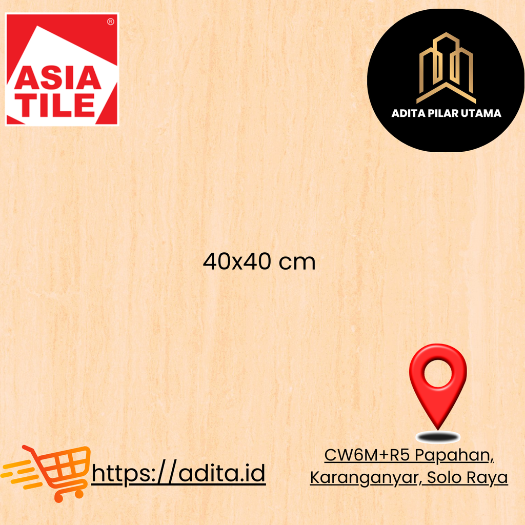 KERAMIK 40/40 ASIA TILE FLOOR TILE MORENO BROWN 40X40 1DOS=6LBR (AA)