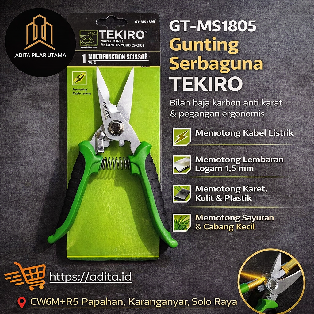 Gunting Seng Multifungsi TEKIRO 7 (GT-MS1805) (AA)