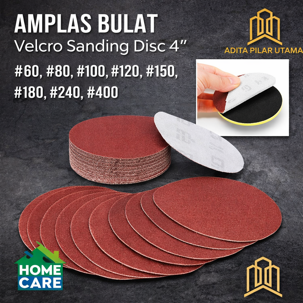 AMPLAS BULAT 240 Velcro Sanding Disc 4" HOME CARE (AA)