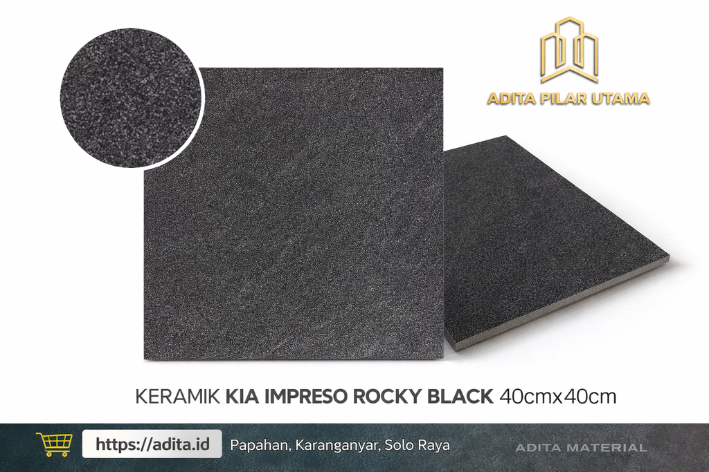 KERAMIK 40/40 KIA IMPRESO ROCKY BLACK KW1 1DOS=6LBR (AA)