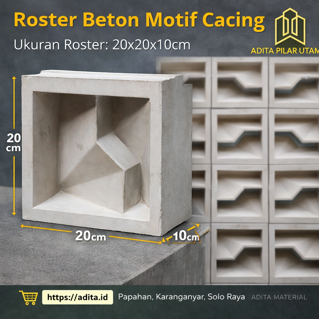 ROSTER/ LOSTER BETON 20/20 CACING (1 CRATE = 10BJ) (AA)