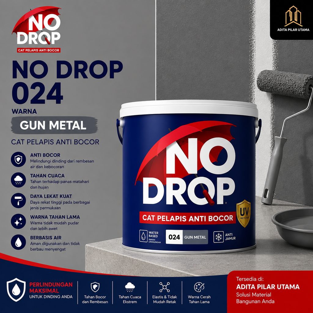 NO DROP 024P GUN METAL - B- PAIL (AA)