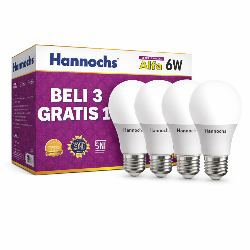 LAMPU LED HANNOCHS 06W ALFA HANNOCHS (PAKET) (AA)