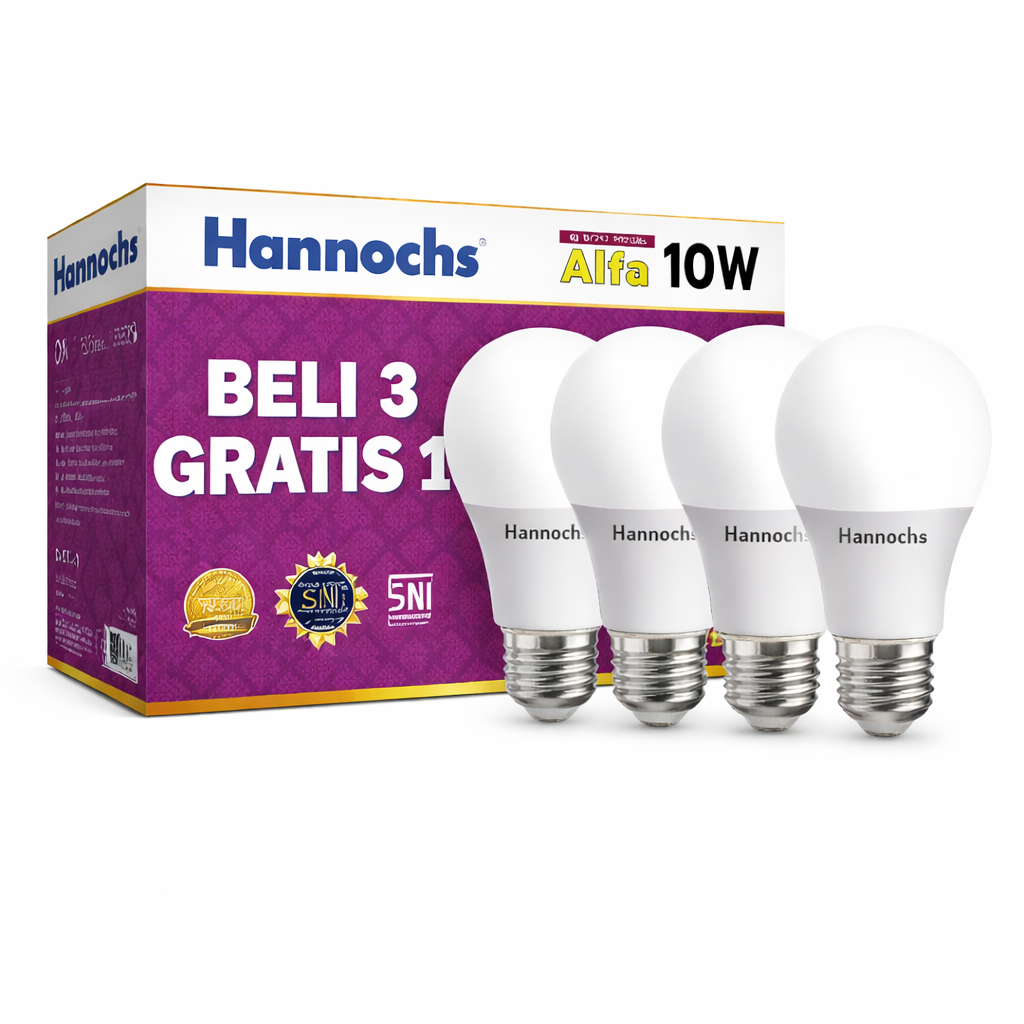 LAMPU LED HANNOCHS 10W ALFA HANNOCHS (PAKET) (AA)