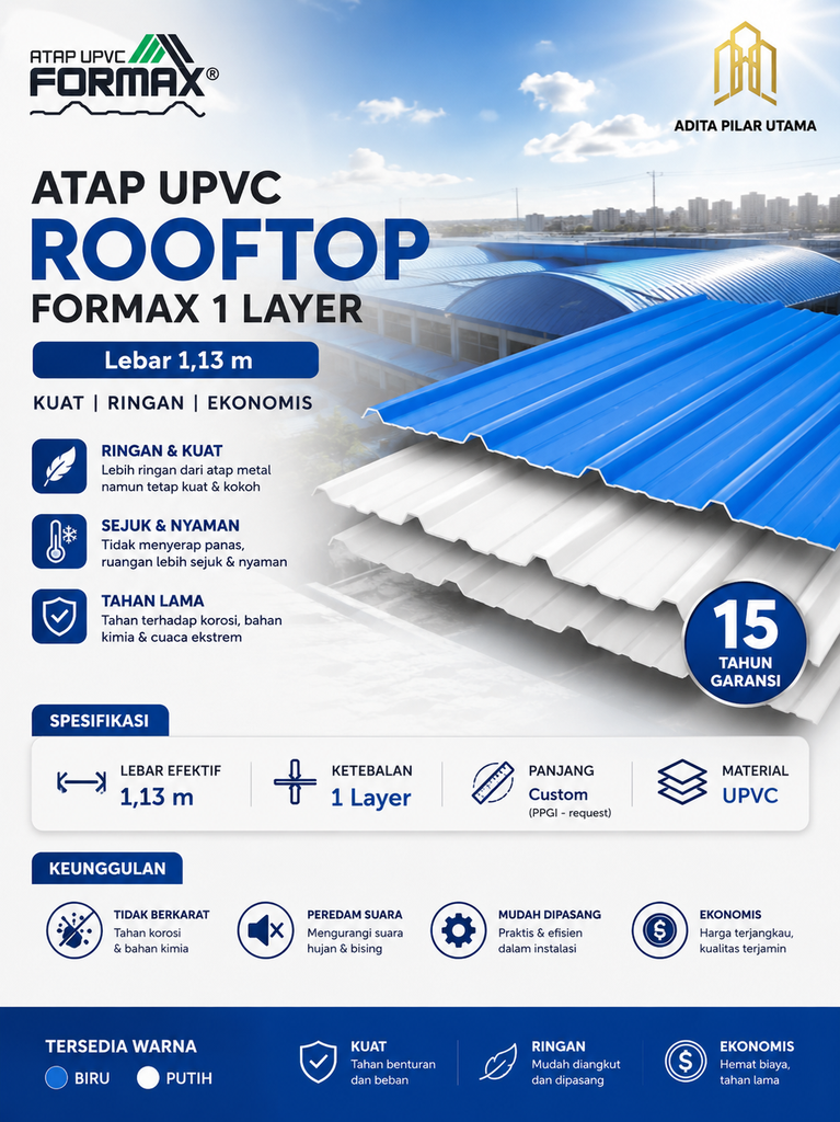 FORMAX 1 LAYER Lebar 1,13m by ROOFTOP (AA)