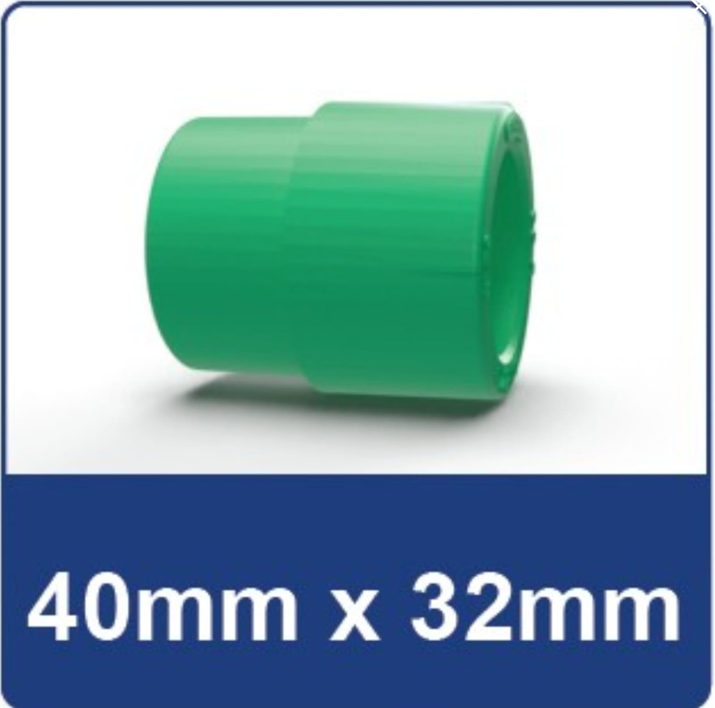 Reducer Ppr DN 40X32mm RUCIKA Over sock Ppr 1¼"x1" (AA)