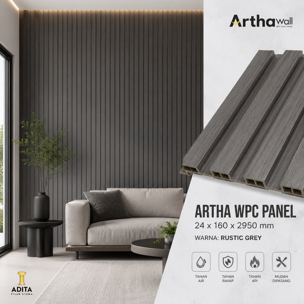 Artha WPC Panel 24x160x2950mm (1Box=14bt)