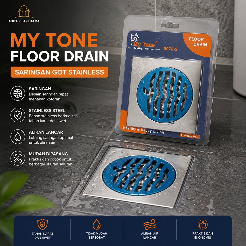 FLOOR DRAIN - SARINGAN GOT STAINLESS (AA)