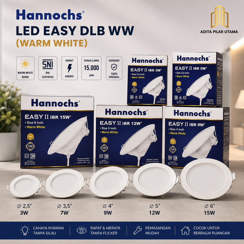 Led EASY DLB 03W 2,5" WW IBR HANNOCHS (AA)