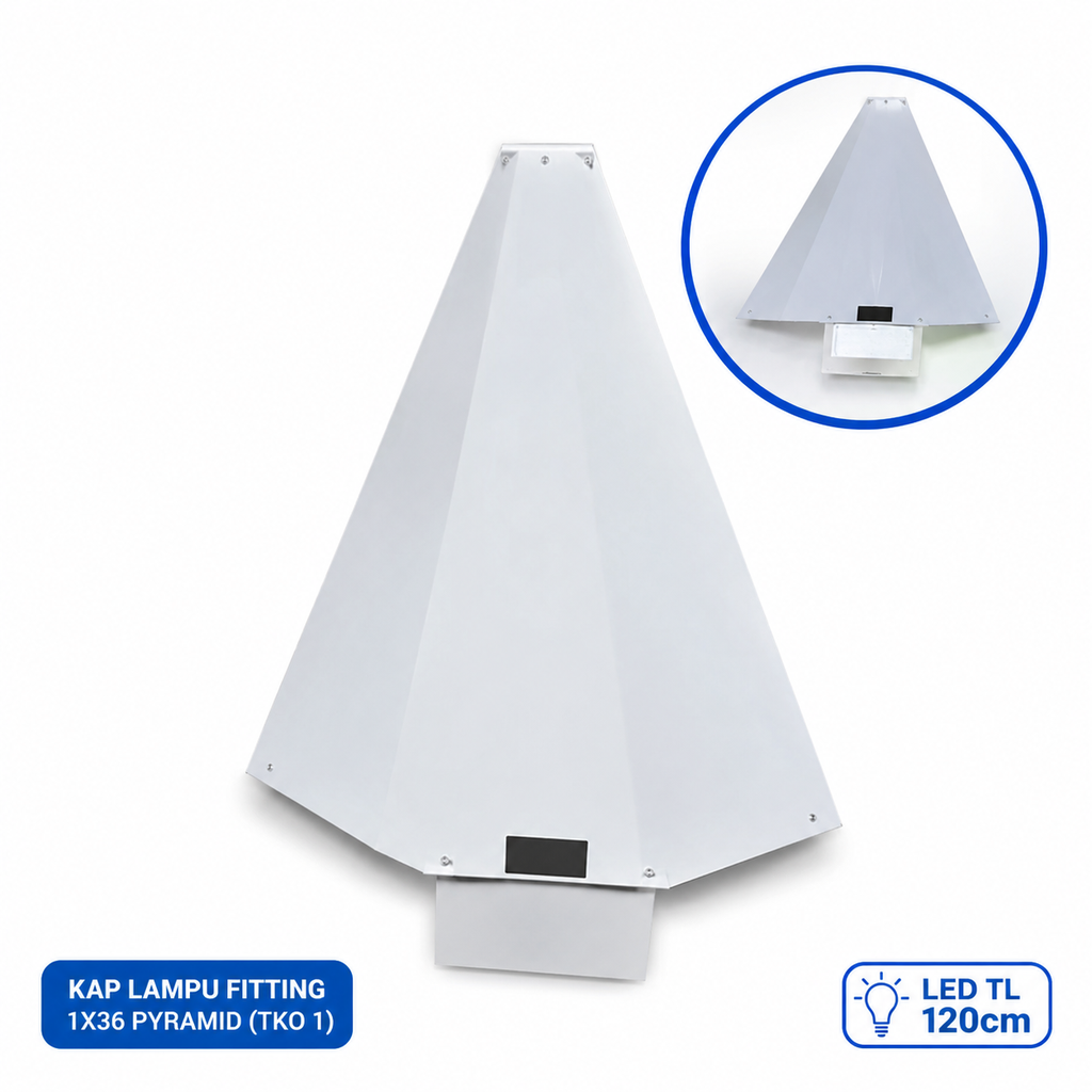 KAP LAMPU FITTING 1X36 PYRAMID (TKO 1) LED TL 120cm (AA)