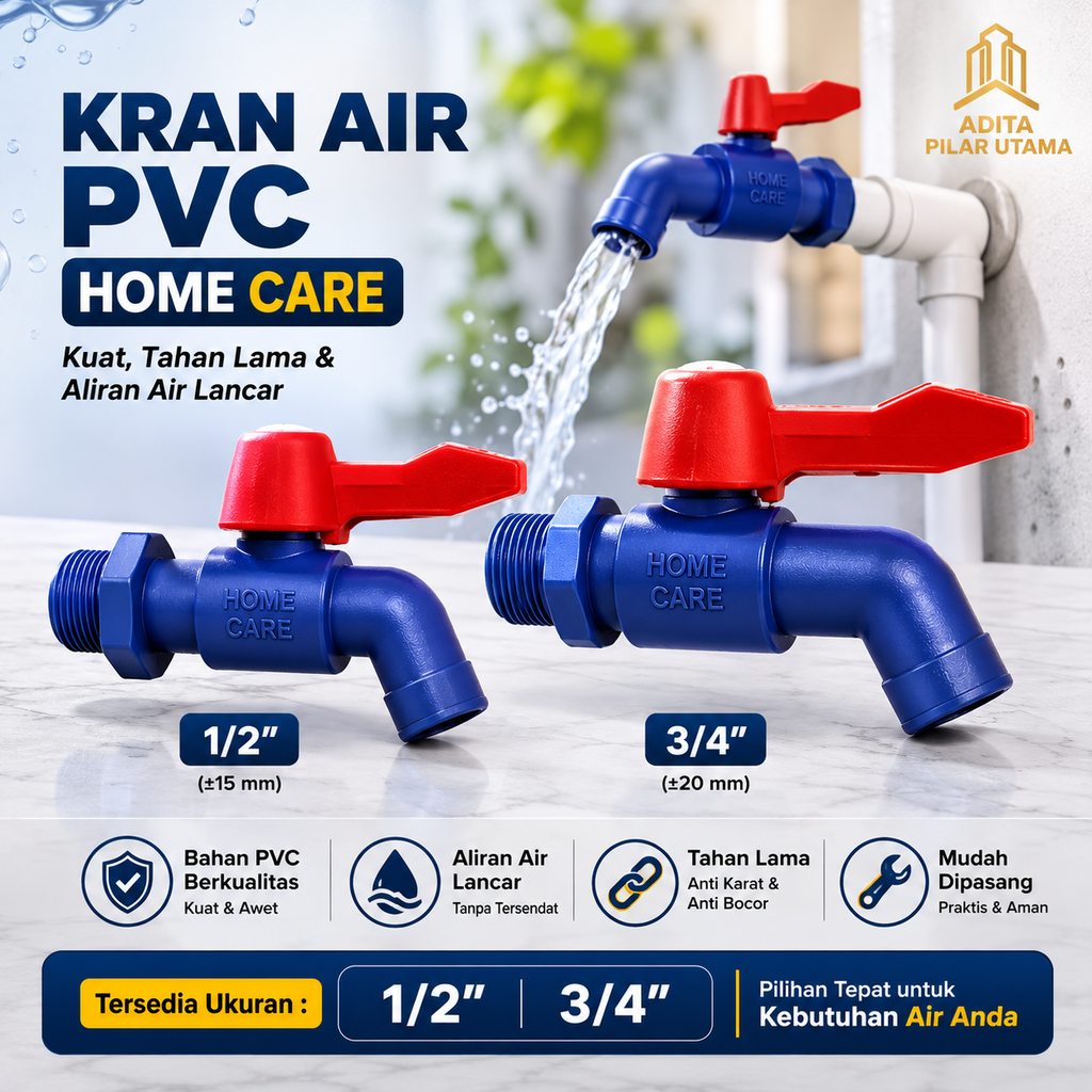 Kran PVC ¾" Home Care (AA)