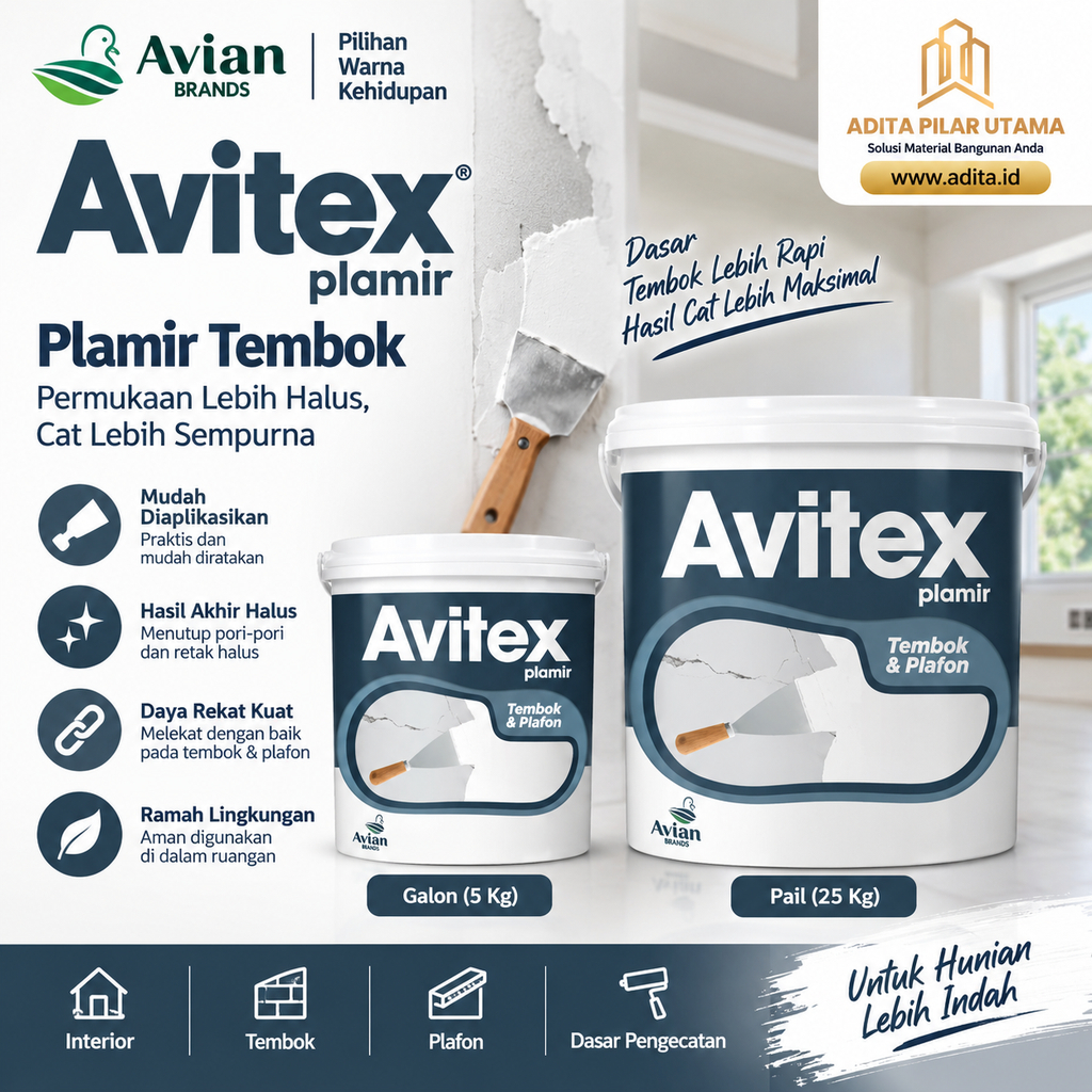 AVITEX PLAMIR TEMBOK 25Kg (AA)