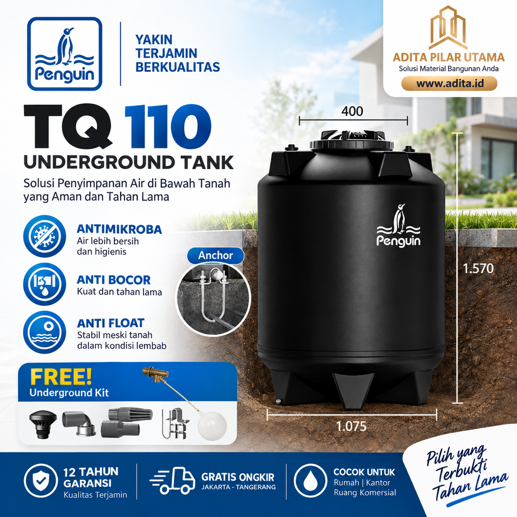 UNDERGROUND TANK TQ110 PENGUIN 1000Liter (AA)
