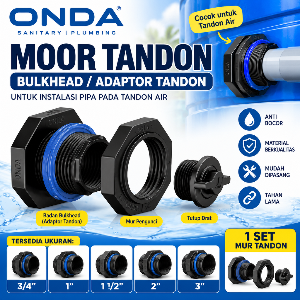 MOOR TANDON 2" ADAPTOR TANDON BULKHEAD ONDA (AA)