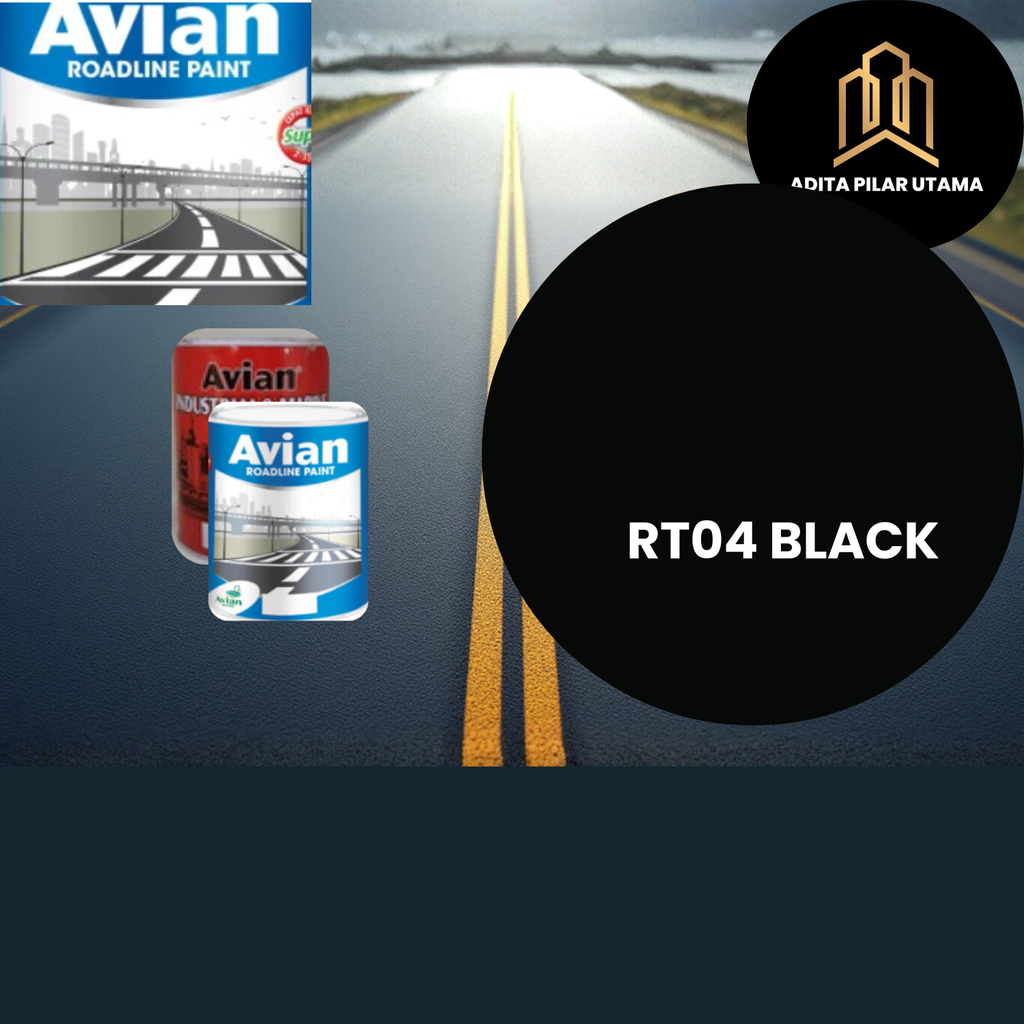 AVIAN ROAD LINE- CAT JALAN RT04 BLACK (AA)