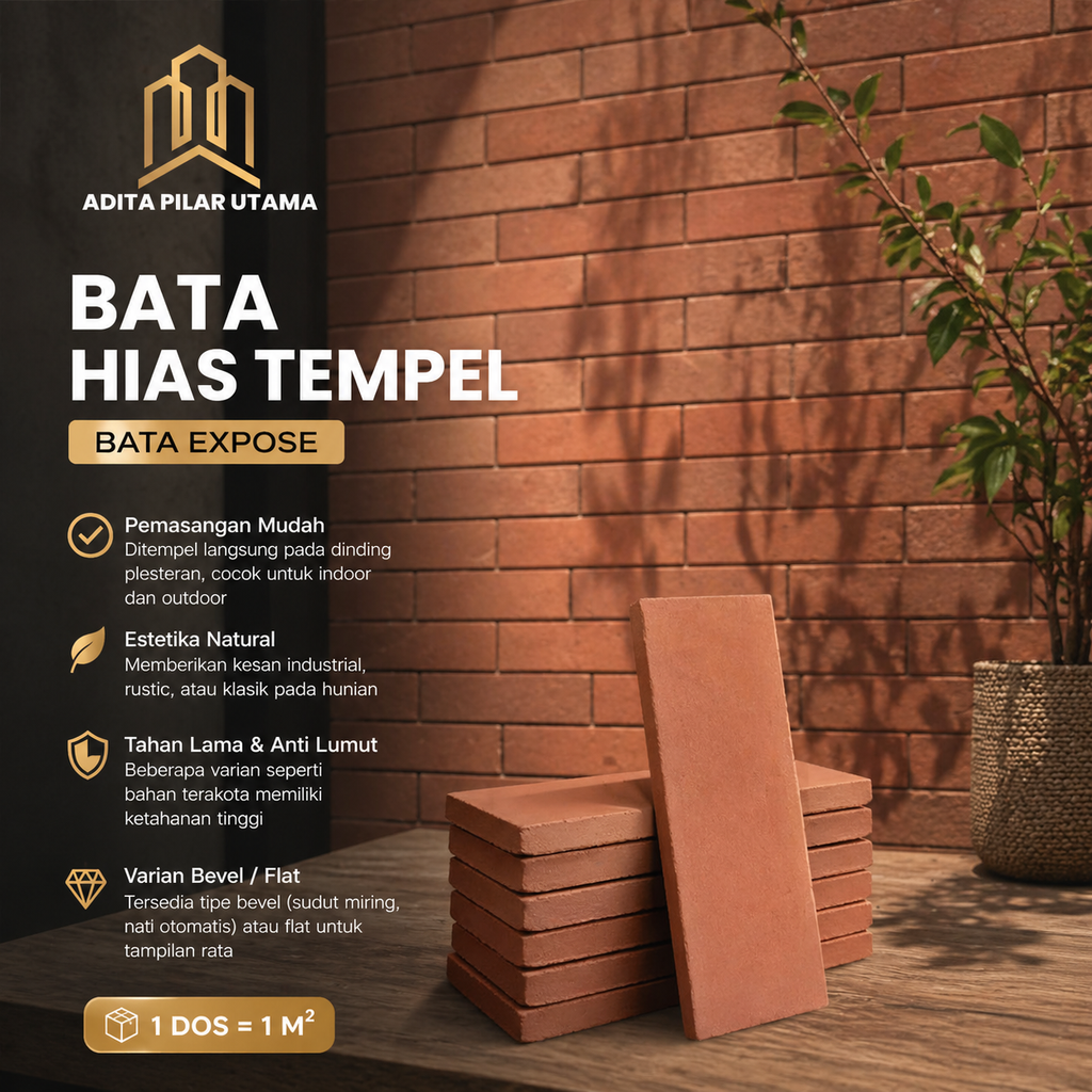 Bata Hias Tempel (1DOS=1M2) - Bata Expose (AA)