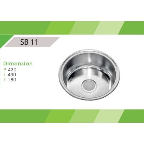 BCP Bak Cuci Piring ROYAL SB 11 DIM 43X43X18CM (BULAT)