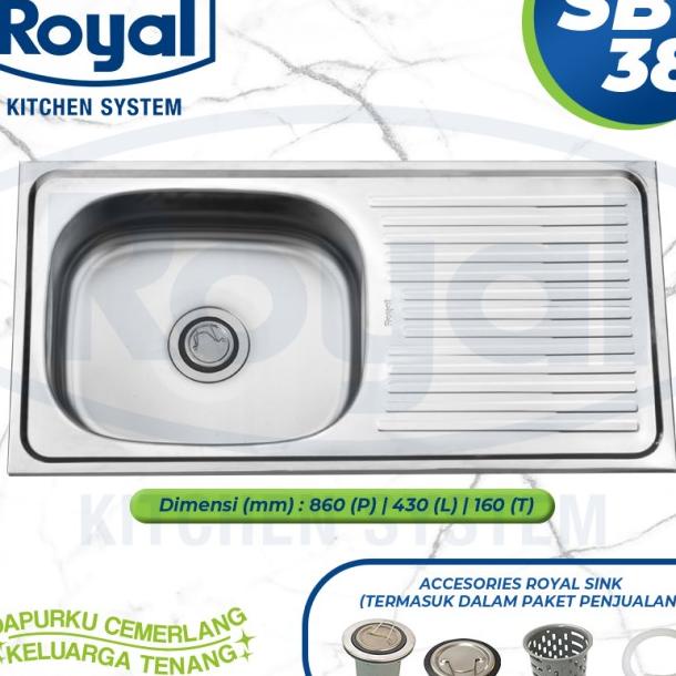 BCP Bak Cuci Piring ROYAL SB 38 DIM 86X43X16CM